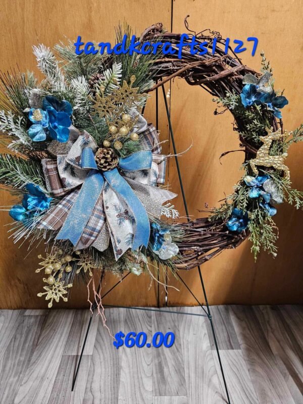 Blue Christmas Wreath