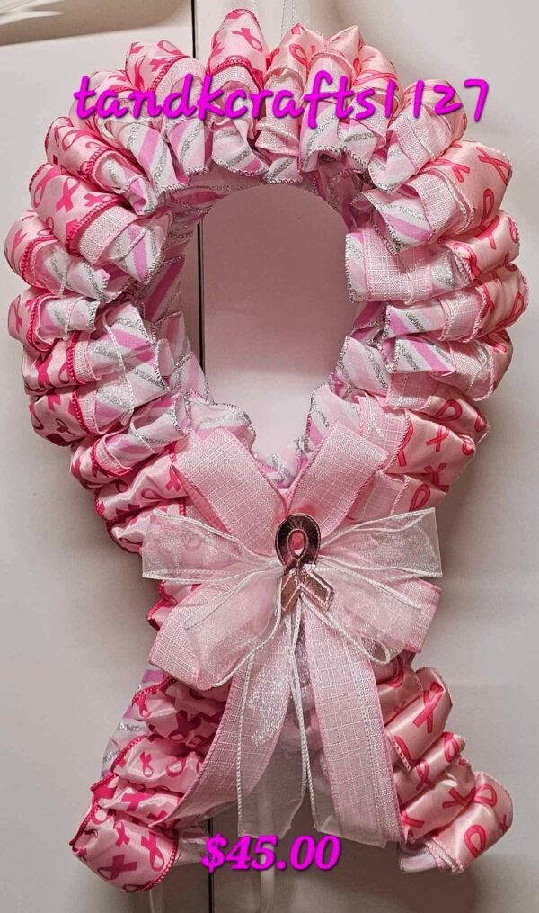 Breast Cancer Awareness Wreath