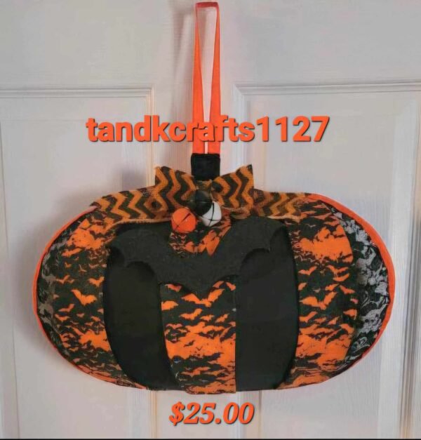 Halloween Pumpkin Wreath