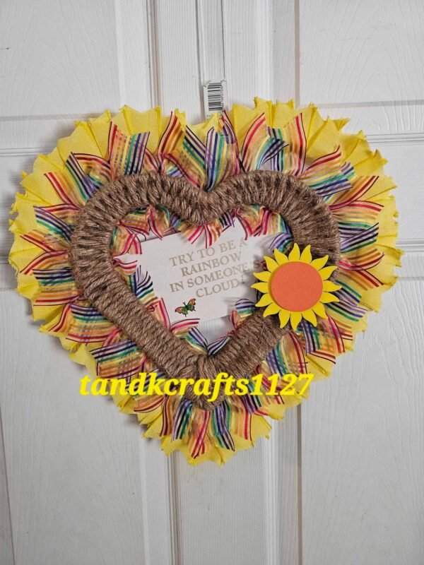 Rainbow Heart Wreath