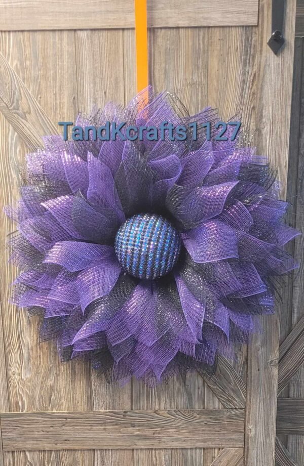 Purple Flower Wreath
