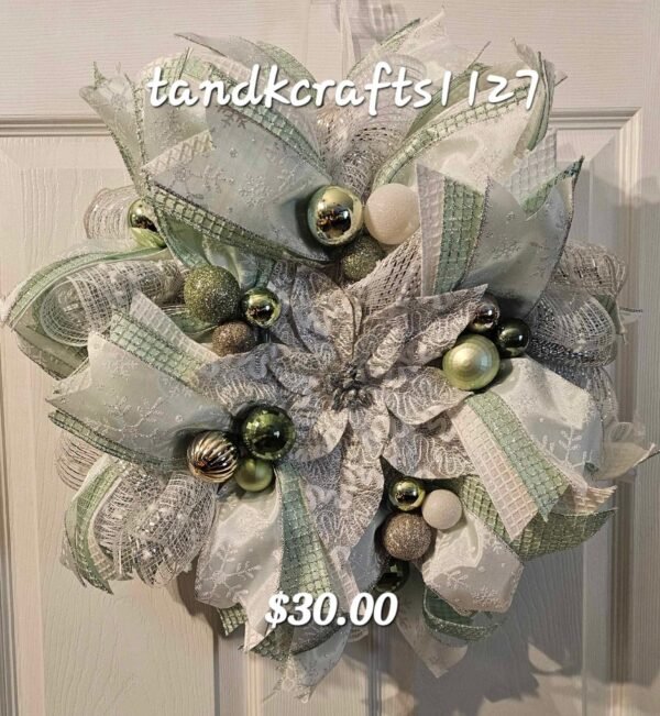 Mint Christmas Wreath